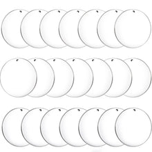 Load image into Gallery viewer, 100 Pcs Round Acrylic Keychain Blanks 2Inch Circle Acrylic Blanks with Hole,Clear Acrylic Discs Circles Bulk for Keychains Ornament Painting and Vinyl Crafts Projects
