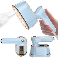 Load image into Gallery viewer, Travel Steamer Iron for Clothes - Portable Ironing Machine Small Size Portable Steamer Travel College Dorm Home Essentials (SkyBlue)
