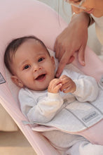 Load image into Gallery viewer, BabyBjörn Bouncer Balance Soft, Woven/Jersey, Light Pink/Grey | 2-in-1 Adjustable Baby Bouncer Seat and Toddler Chair, Newborn to Toddler (8-29 lbs), 4 Positions, Lightweight &amp; Portable
