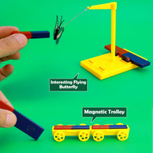 Load image into Gallery viewer, STEM Magnet Experiment Kit: Physics Electromagnetism Tools (Bar/Ring/Horseshoe Magnets, Compass, Electromagnet) - Fun Educational Birthday Gift for Students
