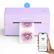 Load image into Gallery viewer, MUNBYN Bluetooth Thermal Label Printer, 130B Wireless 4x6 Shipping Label Printer for Shipping Packages Small Business Office or Home, Compatible with iPhone Android iPad Windows macOS Chrome Etsy eBay
