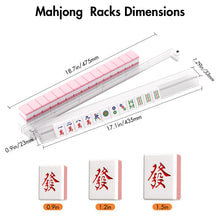 Load image into Gallery viewer, YOAEAILY Mahjong Racks with Pushers Set of 4, All in One Acrylic Mahjong Pushers and Racks, Portable American Mahjong Accessories
