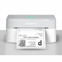 Load image into Gallery viewer, MUNBYN Bluetooth Thermal Label Printer RW403B, Wireless 4x6 Shipping Label Printer for Small Business, Compatible with Android, iPhone, Windows, Mac, Chromebook, Print Width 1.57"-4.25" (Grey)
