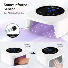 Load image into Gallery viewer, Lavinda UV LED Nail Lamp, Cordless Nail Lamp 54W Rechargeable Nail Dryer Gel Polish Light with Large LCD Display, Professional Gel Curing Lamp with 4 Timer Setting Auto Sensor for Salon and Home
