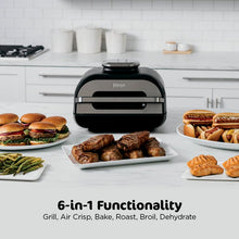 Load image into Gallery viewer, Ninja | Indoor Grill and Air Fryer| Foodi Smart XL | 6-in-1 Grill, Air Fry, Roast, Bake, Broil, Dehydrate &amp; Crisp |Smart Thermometer &amp; Splatter Shield | Dishwasher Safe Parts | Black/Silver | FG551

