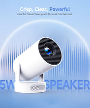 Load image into Gallery viewer, Magcubic Mini Projector with WiFi 6 and Bluetooth 5.4, Portable Projector 4K Support, 5W Soundbase Speaker, Auto Vertical Keystone 180°Rotatable Smart Proyector for Movie Home Outdoor
