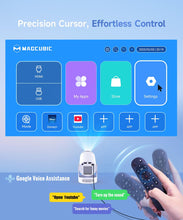 Load image into Gallery viewer, Magcubic Mini Projector with WiFi 6 and Bluetooth 5.4, Portable Projector 4K Support, 5W Soundbase Speaker, Auto Vertical Keystone 180°Rotatable Smart Proyector for Movie Home Outdoor
