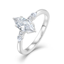 Load image into Gallery viewer, VA JENT Marquise Ring for Women, 1CT Cubic Zirconia 925 Sterling Silver Engagement Wedding Band, Promise Ring Size6
