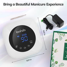 Load image into Gallery viewer, Lavinda UV LED Nail Lamp, Cordless Nail Lamp 54W Rechargeable Nail Dryer Gel Polish Light with Large LCD Display, Professional Gel Curing Lamp with 4 Timer Setting Auto Sensor for Salon and Home
