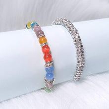 Load image into Gallery viewer, 200Pcs Rondelle Spacer Beads Bright Silver Crystal Rondelle Spacer Beads for Jewelry Making (8mm Silver Plated)
