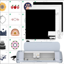 Load image into Gallery viewer, Cricut Maker 3 &amp; Digital Content Library Bundle - Includes 30 images in Design Space App - Smart Cutting Machine, 2X Faster &amp; 10X Cutting Force, Cuts 300+ Materials, Blue
