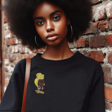 Load image into Gallery viewer, Black Queen Black Girl Magic Embroidered Iron on Golden Patches, 3 Pack
