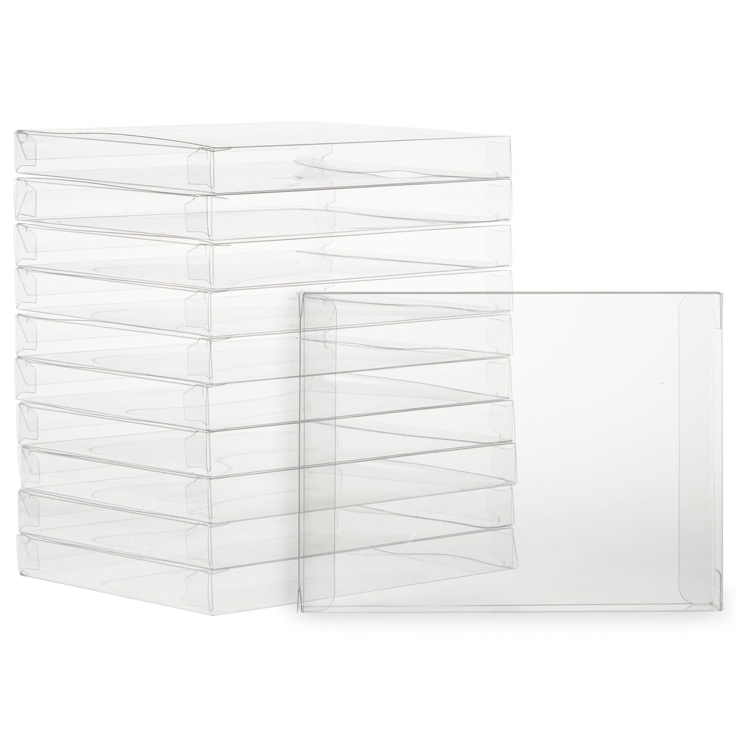 Juvale 50 Pack Greeting Card Storage Box, Clear Gift Boxes for Photos, Favors (4.5x6)