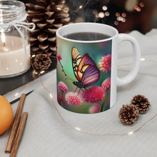 Load image into Gallery viewer, July Ruby Birth Month Colors Fairies &amp; Butterflies #2 Mug 11oz mug AI-Generated Artwork
