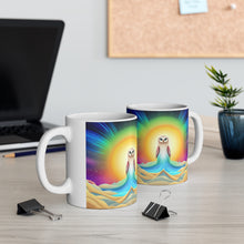 Load image into Gallery viewer, Beautiful Owl Standing in a Sea of Colors #6 Mug 11oz mug AI-Generated Artwork
