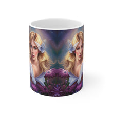 Load image into Gallery viewer, April Diamond Birth Month Colors Fairies &amp; Butterflies #2 Mug 11oz mug AI-Generated Artwork
