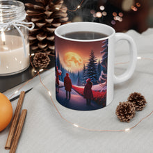 Load image into Gallery viewer, Winter Scene That time of Year caroling  #1 Mug 11oz mug AI-Generated Artwork
