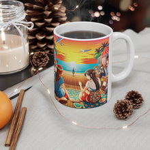 Load image into Gallery viewer, Beach Vibes Retro Concert #5 Ceramic 11oz Mug AI Artwork
