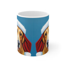 Load image into Gallery viewer, Fancy Golden Retriever #11 Christmas Vibes Ceramic Mug 11oz Design Mirrored Images
