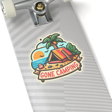 Load image into Gallery viewer, Gone Sunset Beach Tent Camping Vinyl Stickers, Laptop, Gear, Outdoor Sports, #11
