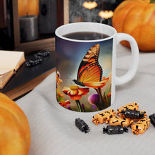 Load image into Gallery viewer, November Topaz Birth Month Colors Fairies &amp; Butterflies #2 Mug 11oz mug AI-Generated Artwork
