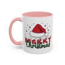 Load image into Gallery viewer, Mug - Merry Christmas Santa Hat Accent Coffee Mug (11, 15oz)
