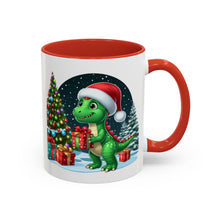 Load image into Gallery viewer, Mug Dinosaur Gifts Santa Hat Holiday Coffee Cup 11, 15oz
