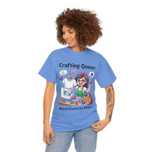 Load image into Gallery viewer, Crafting Queen: Where Creativity Reigns, T-Shirt Designing 100% Cotton Classic
