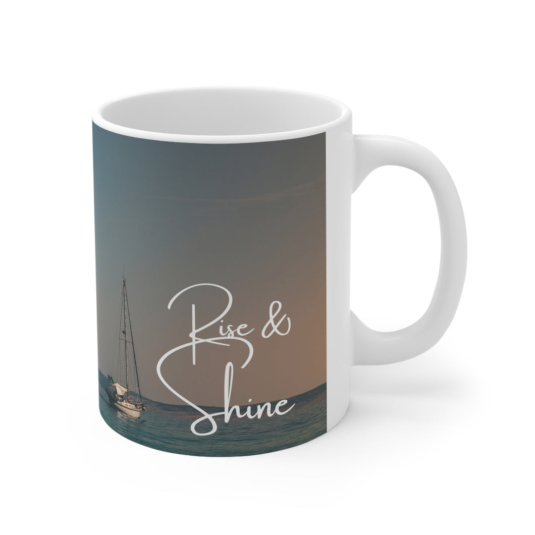 Rise and Shine #4 Ceramic 11oz Decorative Coffee Mug