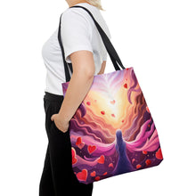 Load image into Gallery viewer, Angelic Angel Love the Pink Heart Series Tote Bag AI Artwork 100% Polyester #12
