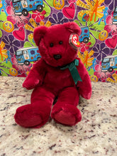 Load image into Gallery viewer, Ty Beanie Buddy Teddy Cranberry (Retired)

