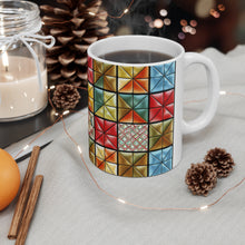Load image into Gallery viewer, Old Fashion Quilted Pattern #3 Mug 11oz mug AI-Generated Artwork
