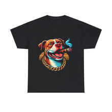 Load image into Gallery viewer, Muse Wearable The Dog Life Pitbull Cigar Gold Chain Unisex Crewneck T-Shirt
