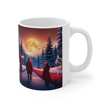 Load image into Gallery viewer, Winter Scene That time of Year caroling  #1 Mug 11oz mug AI-Generated Artwork
