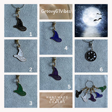 Load image into Gallery viewer, Black Witch Conjuring Hats Charms Mobile Phone Accessory Backpack Charms
