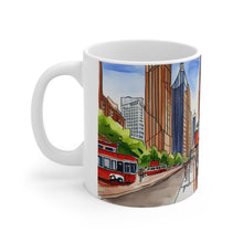 Load image into Gallery viewer, At the Cafe Chicago Magnificent Mile #21 Mug 11oz mug AI-Generated Artwork
