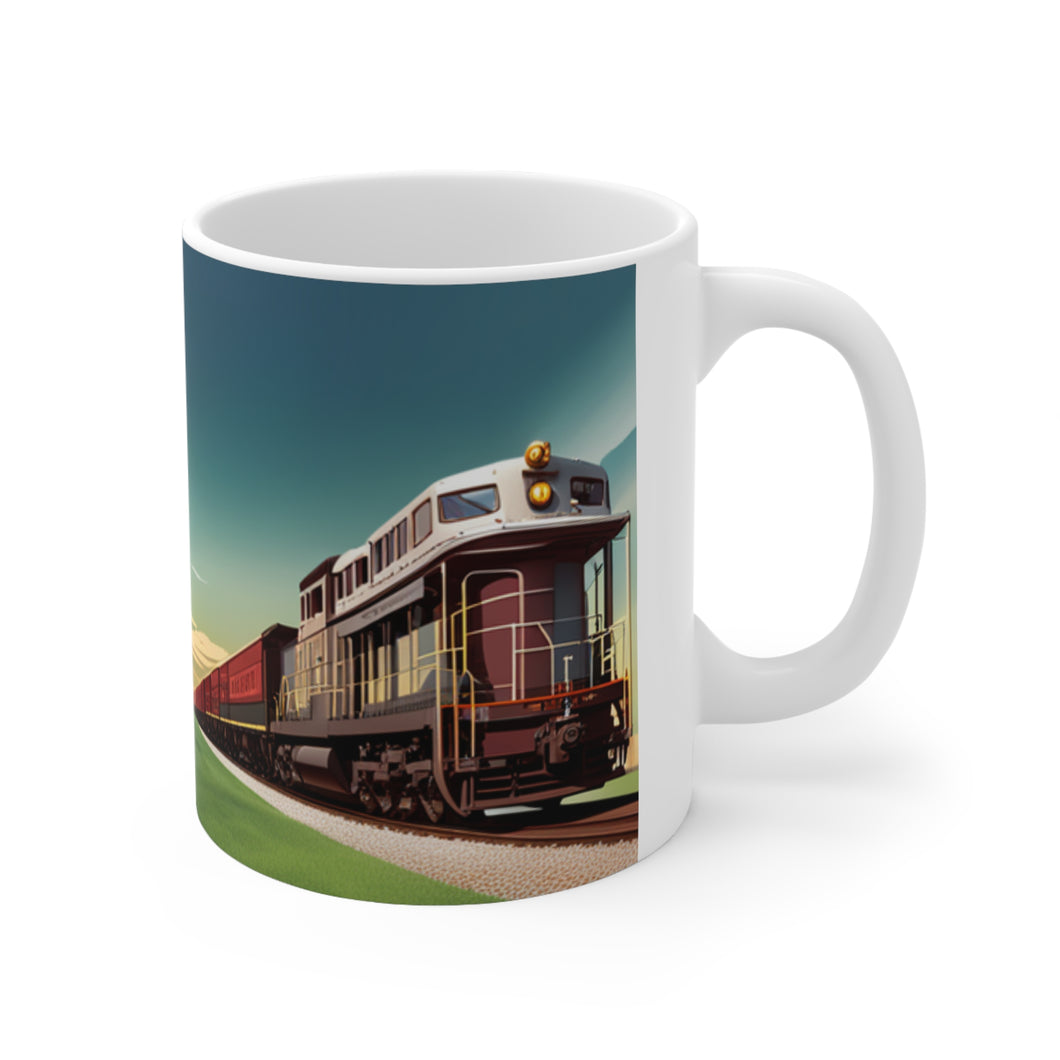 Professional Worker Train Conductor #3 Ceramic 11oz Mug AI-Generated Artwork