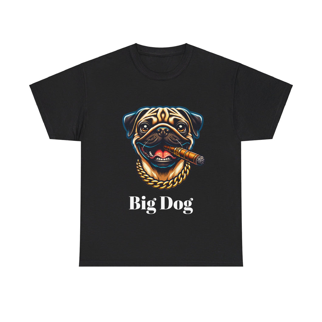 Big Dig Pug Shirt, The Dog Life Pug Cigar Gold Chain Unisex Crewneck T-Shirt