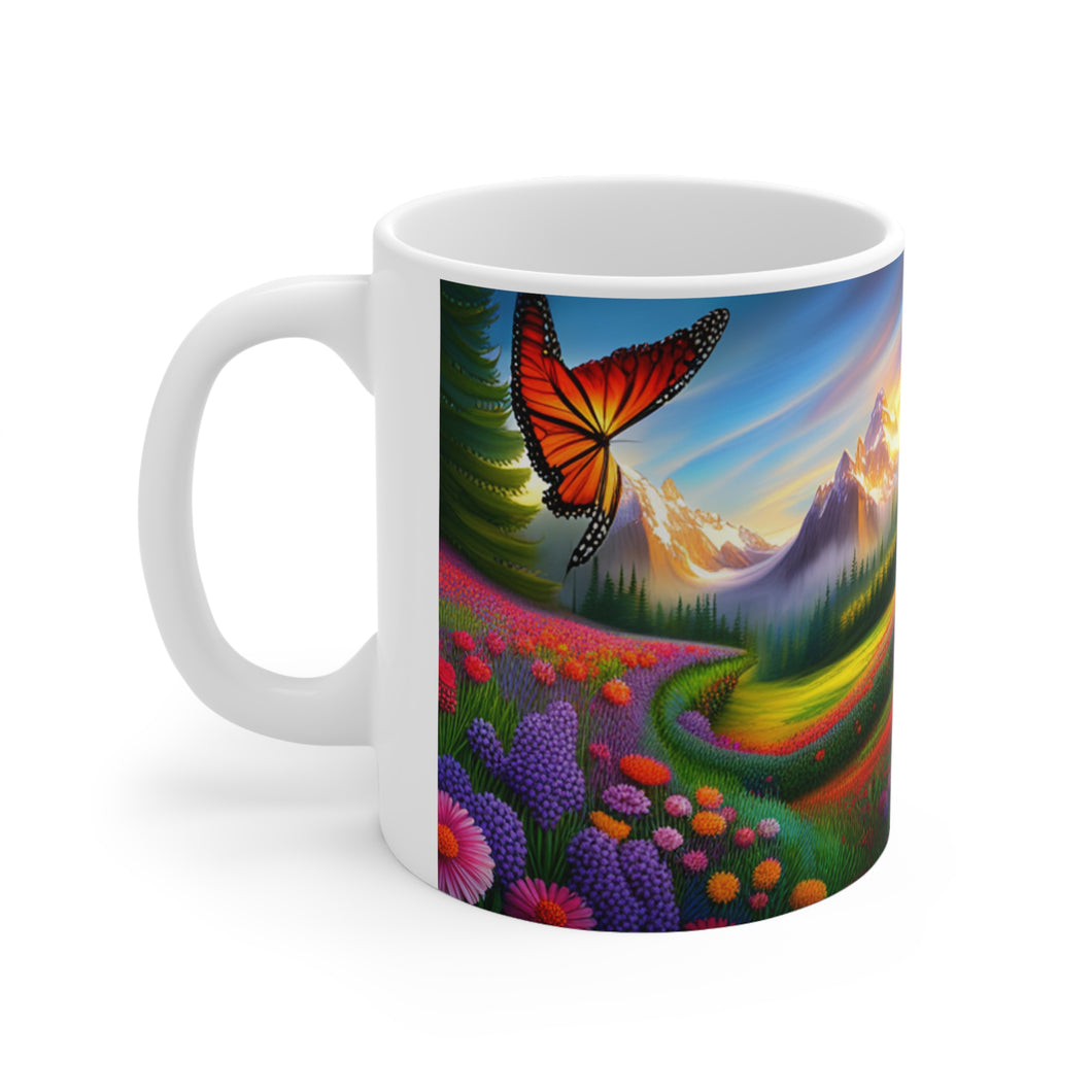 Colorful Monarch Butterflies #2 Mug 11oz mug AI-Generated Artwork