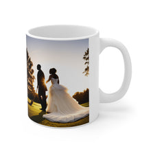 Load image into Gallery viewer, Golf First Traditional African American Culture Dress Bride and Groom Jumping the Broom Ceremony Ceramic Mug 11oz AI Generated Image
