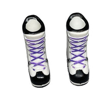 Load image into Gallery viewer, Bratz Boyz Footwear Pair Feet Shoes White &amp; Black Ski SNOW BOOT
