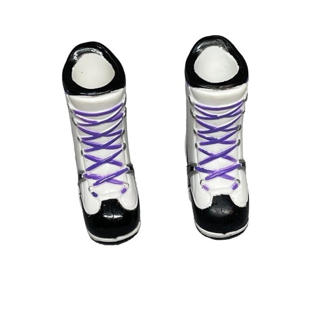 Bratz Boyz Footwear Pair Feet Shoes White & Black Ski SNOW BOOT
