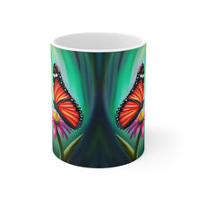 Load image into Gallery viewer, July Ruby Birth Month Colors Fairies &amp; Butterflies #1 Mug 11oz mug AI-Generated Artwork
