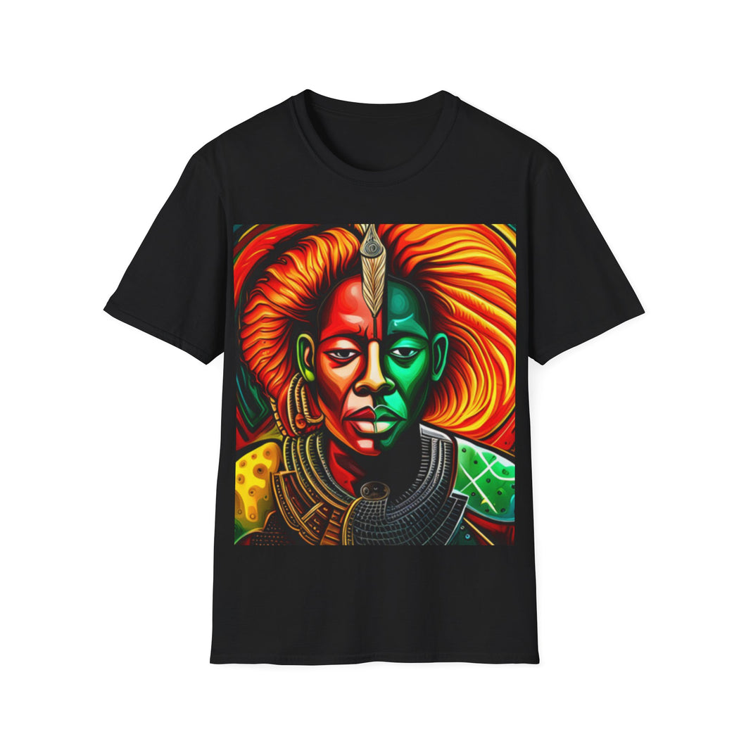 Colors of Africa Warrior King #12 Unisex Softstyle Short Sleeve Crewneck T-Shirt