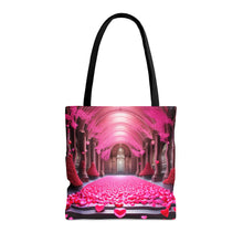 Load image into Gallery viewer, Cathedral of Love the Pink Heart Series #8 Tote Bag AI Artwork 100% Polyester
