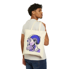 Load image into Gallery viewer, Colors of Africa Queen Sista #10 Purple 100% Cotton Canvas Tote Bag 15&quot; x 16&quot;
