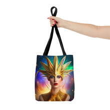 Load image into Gallery viewer, Mardi Gras Ribbon Mask #6 Tote Bag AI Artwork 100% Polyester
