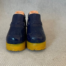 Load image into Gallery viewer, Bratz Boyz Footwear Pair Feet Shoes Navy Blue Side Buckle Yellow Sole

