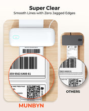 Load image into Gallery viewer, MUNBYN Bluetooth Thermal Label Printer RealWriter RW402B, 4x6 Shipping Label Printer for Small Business, Compatible with Android, iPhone and Windows, Mac, Chromebook, Ebay, USPS, FedEx, Shopify
