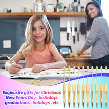 Load image into Gallery viewer, DASTTUIS 150 Pieces DIY Beadable Pen Kit – 50 Plastic Ballpoint Pens with Refills &amp; Bags – School Supplies, Office Accessories &amp; Decorative Items for Students &amp; Teachers (Gold)

